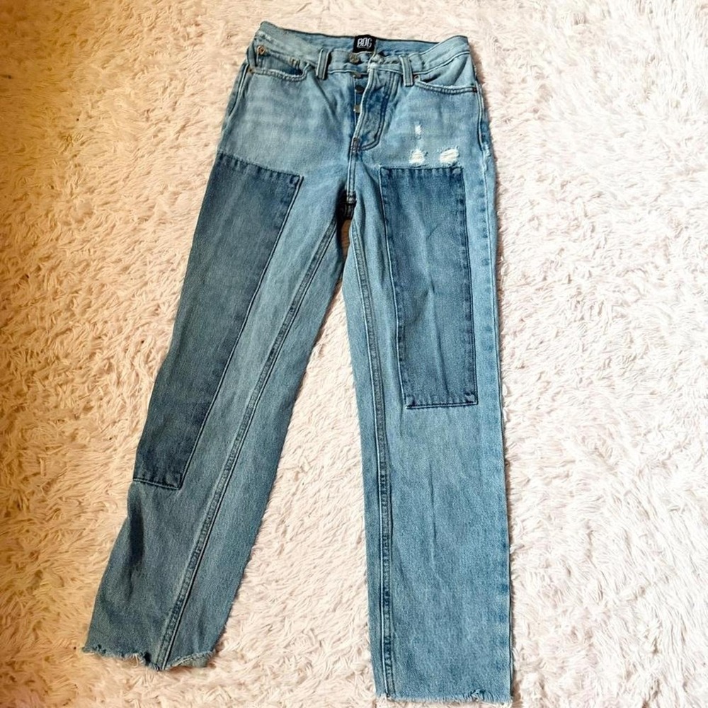 Urban Outfitters Patchwork Rugged High Waist Slim Distressed Jeans Womens 26